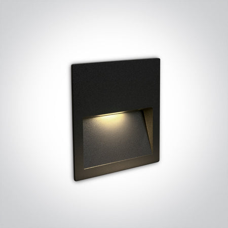 ONE Light | 68068A/B/W BLACK WALL RECESSED LED 4W IP65 DARK LIGHT 100-240V - OEM NORDIC - Quality Parts Distribution