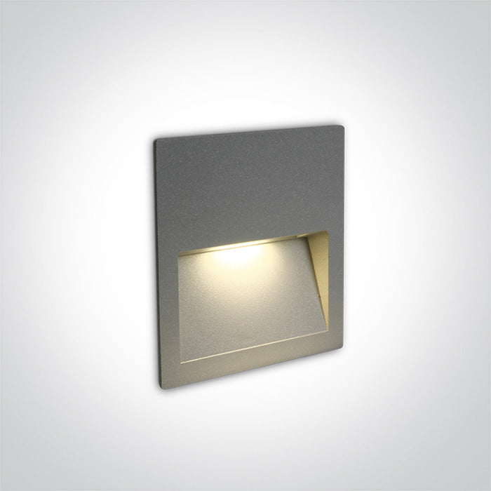 ONE Light | 68068A/G/W GREY WALL RECESSED LED 4W IP65 DARK LIGHT 100-240V - OEM NORDIC - Quality Parts Distribution