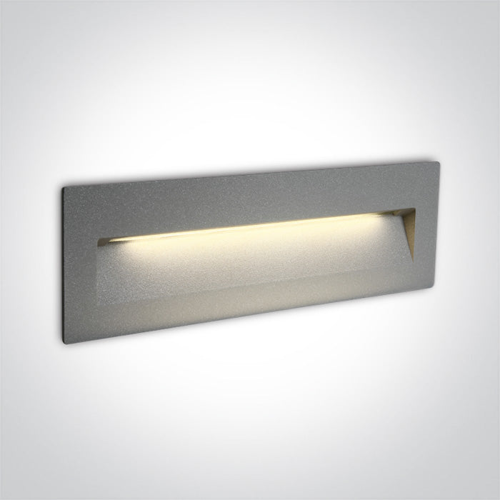 ONE Light | 68068C/G/W GREY WALL RECESSED LED 7W IP65 DARK LIGHT 100-240V - OEM NORDIC - Quality Parts Distribution