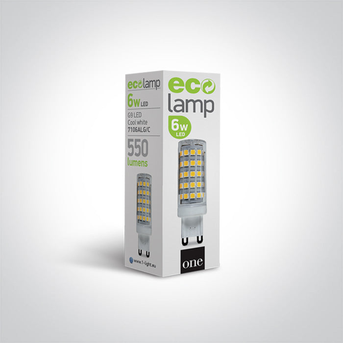 ONE Light G9 LED Lamp 6W 600lm 4000K CRI80 7106ALG/C