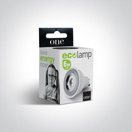 ONE Light GU10 LED Lamp 6W 600lm 3000K CRI85 7306CGD/W