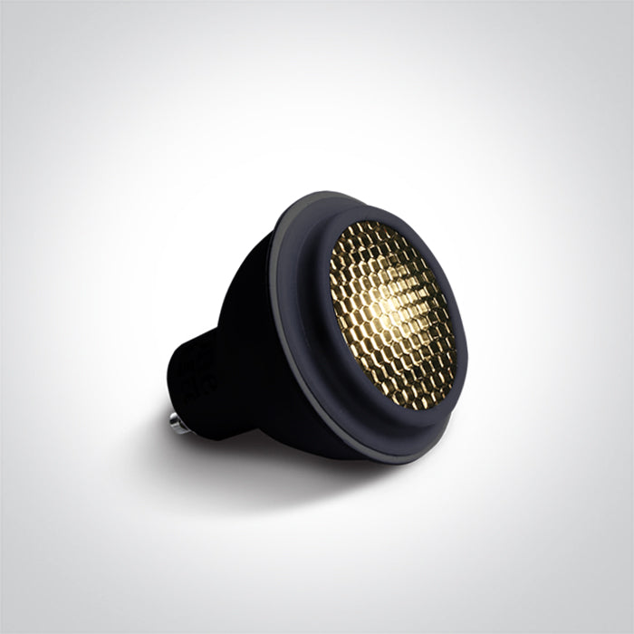 ONE Light | 7306CHG/W BLACK COB LED 6W WW GU10 HONEYCOMB 60deg 230v - OEM NORDIC - Quality Parts Distribution