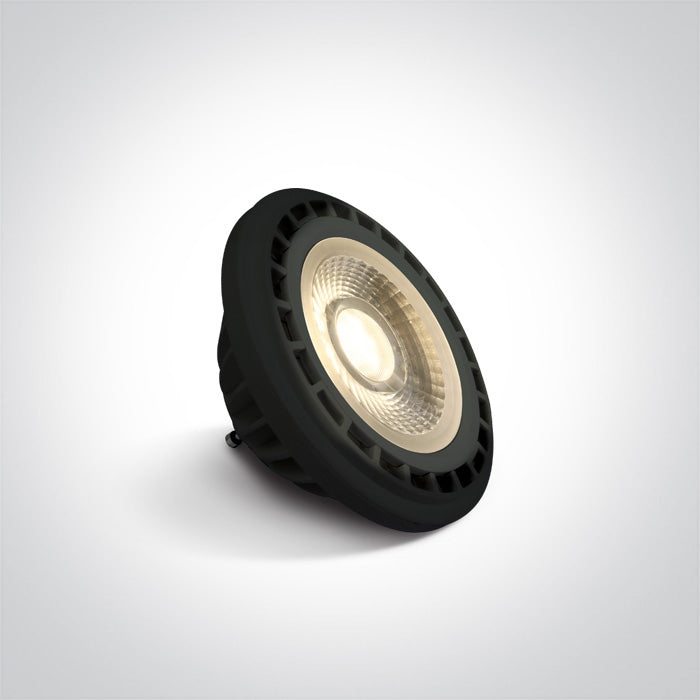 ONE Light | 7315GB/W/45 BLACK LED R111 GU10 13w WW 45deg 230v - OEM NORDIC - Quality Parts Distribution