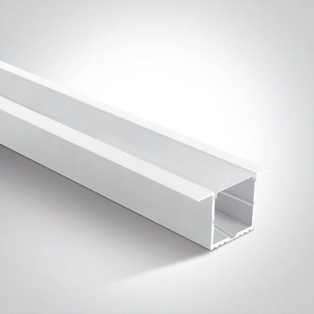 ONE Light | 7910R/W WHITE RECESSED PROFILE 2m + PC opal diffuser - OEM NORDIC - Quality Parts Distribution