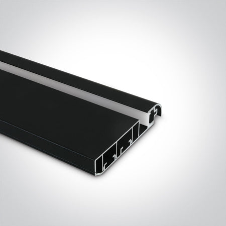 ONE Light | 7922/B BLACK ALUMINIUM LED PROFILE FOR WALL FOR 8mm LED STRIP 2m - OEM NORDIC - Quality Parts Distribution