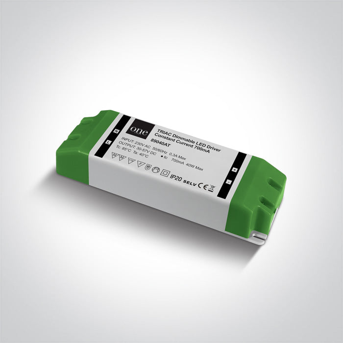 ONE Light | 89040AT LED TRIAC DIMMABLE DRIVER 700mA 21-40w IP20 INPUT 230v - OEM NORDIC - Quality Parts Distribution