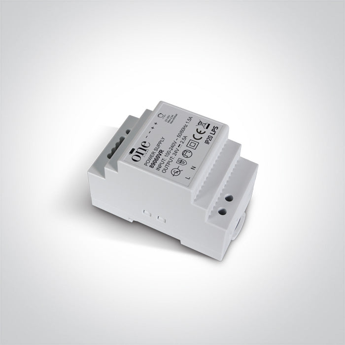 ONE Light | 89060VR LED DRIVER 24v 0-60w DIN RAIL 3module size 100-240v - OEM NORDIC - Quality Parts Distribution
