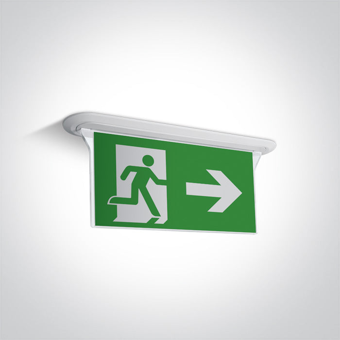 ONE Light | 89406R/W WHITE RECESSED EMERGENCY LED 1W IP44 M3 hrs 230V - OEM NORDIC - Quality Parts Distribution