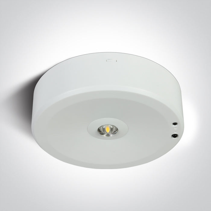 ONE Light | 89412/W WHITE LED 3W EMERGENCY 3hrs 230v SELF TEST - OEM NORDIC - Quality Parts Distribution
