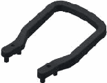 95066-01 REMA DIN 160 and DIN 320 handle grey, bended; acid resistant, no screws / washers included
