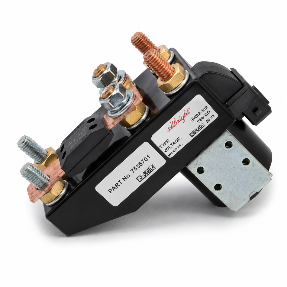 SW82-389 Albright 100A/100A 24V CO 2-pole 1-throw Contactor with fuse holder and JPY connector