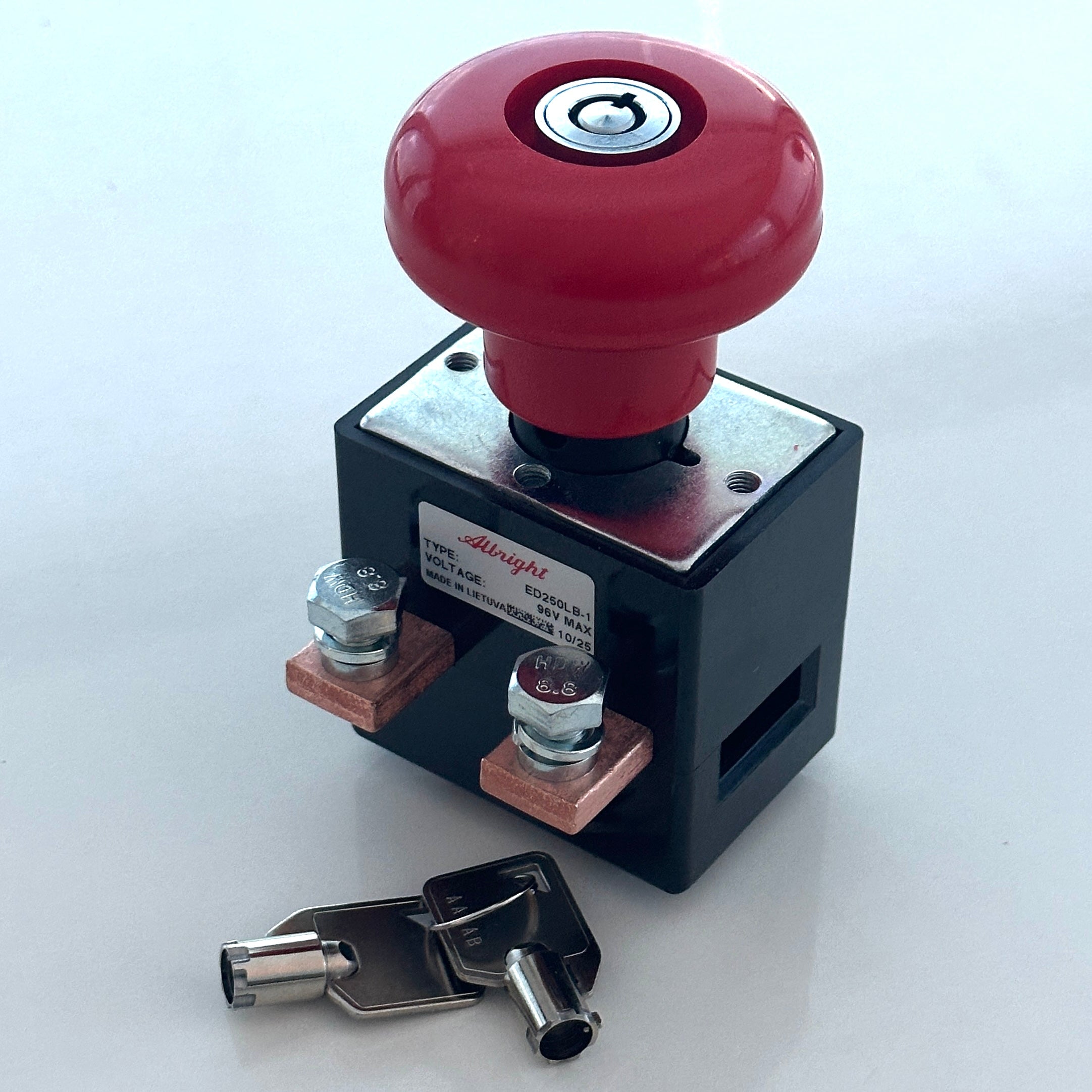 ED250LB-1 Albright 250A HD Emergency Stop Switch with Key 96V Max. - OEM NORDIC - Quality Parts Distribution