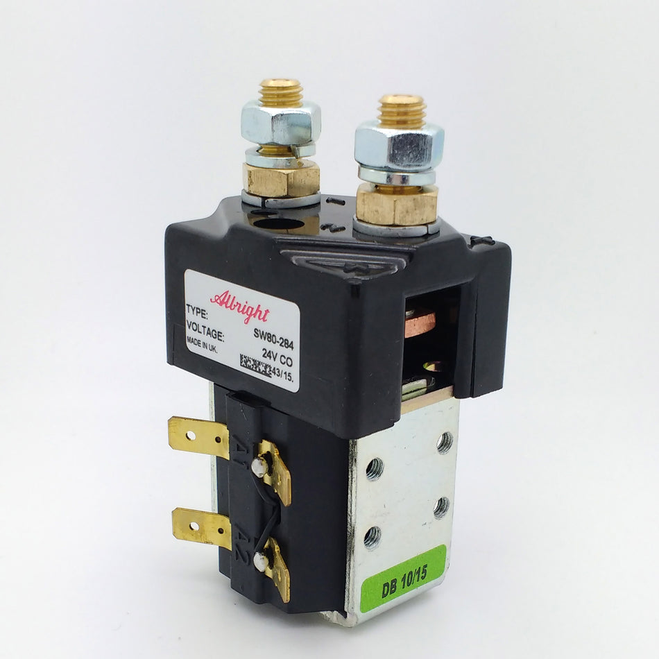 SW80-284 Albright 100A/125A 24V CO 1-pole 1-throw Contactor