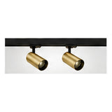 2m Dark Light track set, black track, 2 brass spots