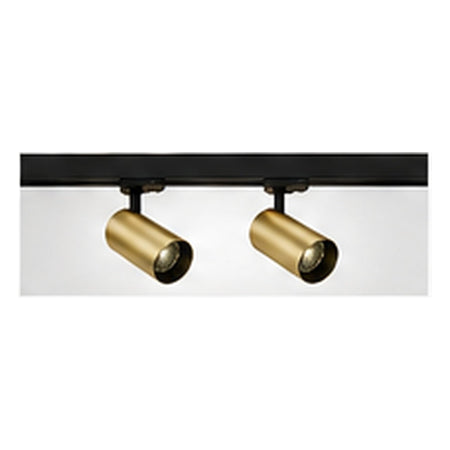2m Dark Light track set, black track, 2 brass spots