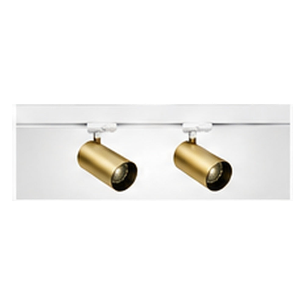 2m Dark Light track set, white track, 2 brass spots