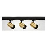 2m Dark Light track set, black track, 3 brass spots