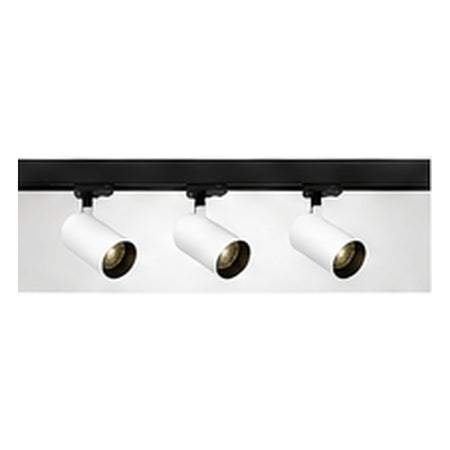 2m Dark Light track set, black track, 3 white spots