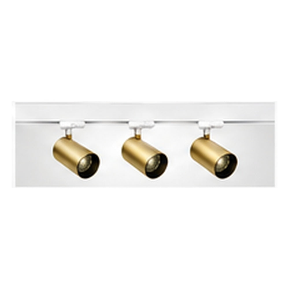 2m Dark Light track set, white track, 3 brass spots