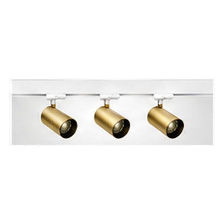 2m Dark Light track set, white track, 3 brass spots