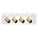 2m Dark Light track set, white track, 4 brass spots
