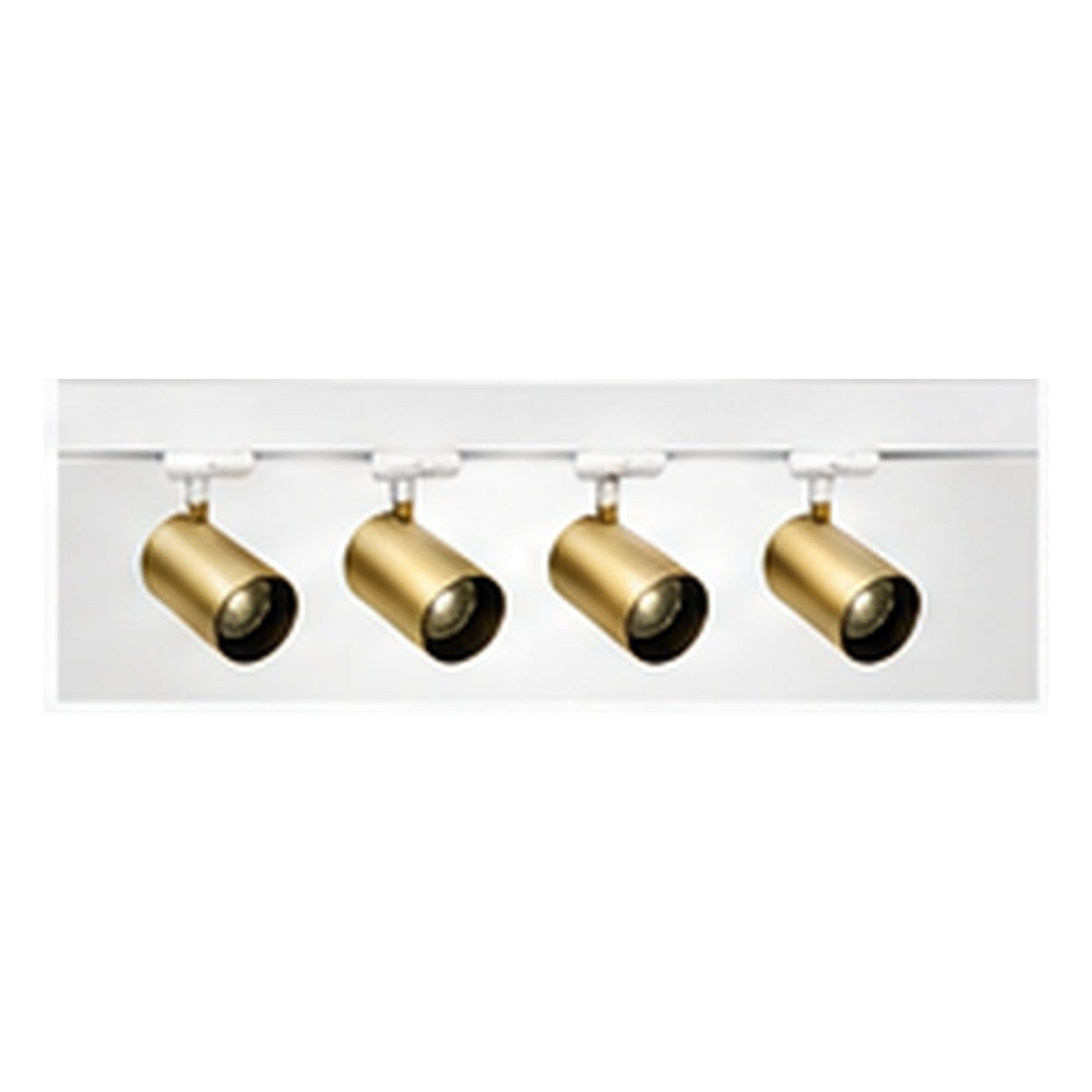 2m Dark Light track set, white track, 4 brass spots