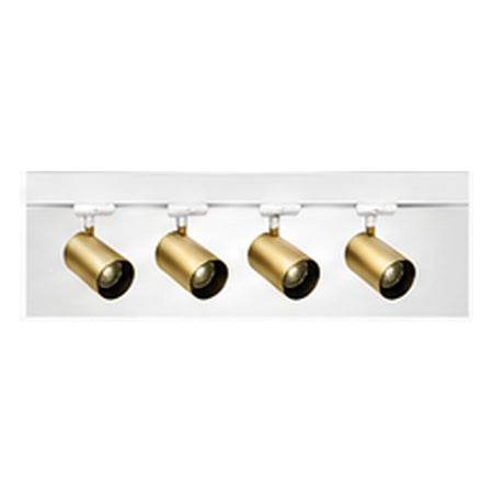2m Dark Light track set, white track, 4 brass spots