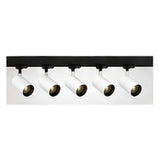 2m Dark Light track set, black track, 5 white spots