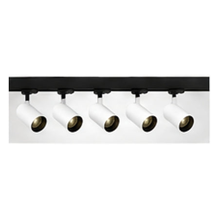 2m Dark Light track set, black track, 5 white spots