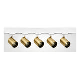 2m Dark Light track set, white track, 5 brass spots