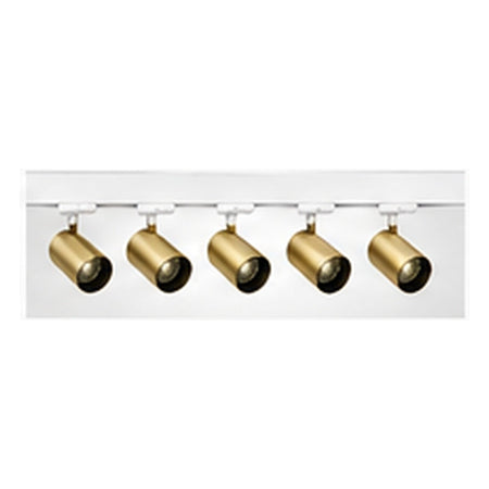 2m Dark Light track set, white track, 5 brass spots
