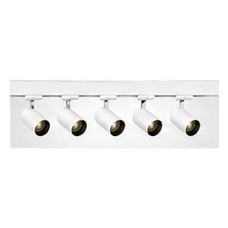 2m Dark Light track set, white track, 5 white spots