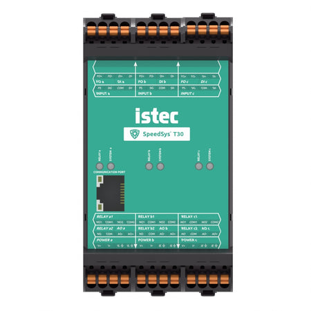 Istec SpeedSys T30 three-channel speed monitor, front view