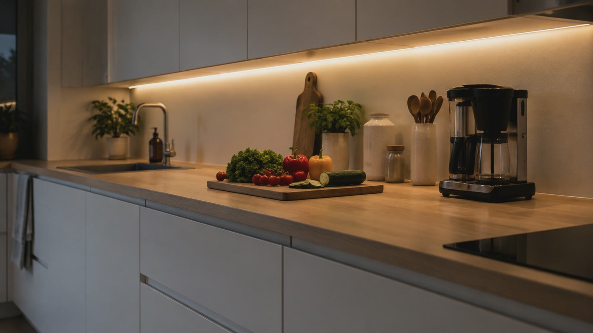 ONE Light 7870/W LED strip – under-cabinet kitchen worktop lighting