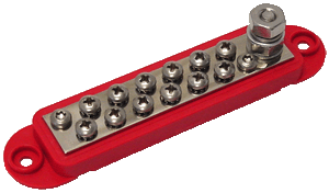 VTE 7712N0N02 red 12-point 180 A DC busbar