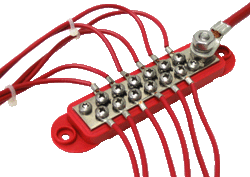 VTE 312 Series cover shown on a 12-point busbar