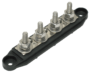 VTE Large 4 Point busbar, black representative view