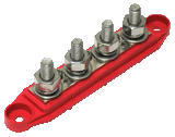 VTE Large 4 Point busbar, red representative view