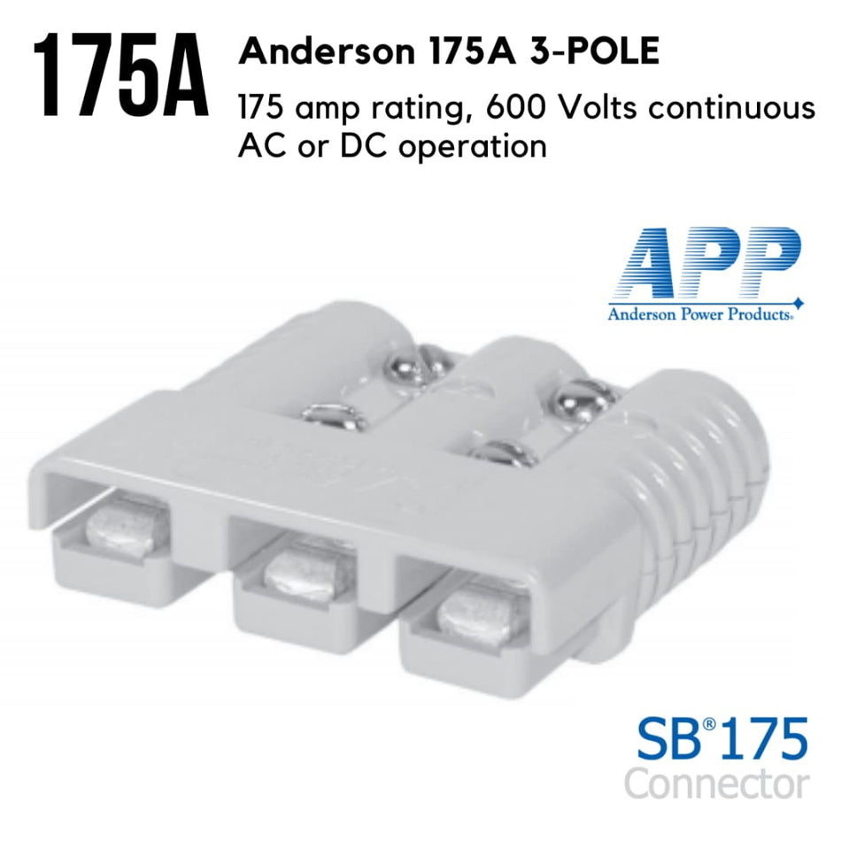 Anderson SB 175 Amp (3-pole) Heavy Duty SB® 175 APP connector - Battery Connector