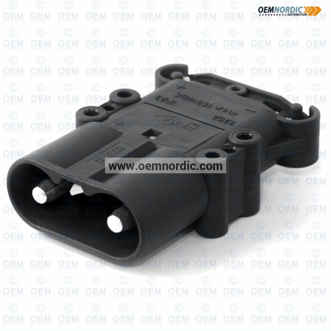 REMA BATTERY CONNECTOR DIN 320 PLUG with contacts Standard Black Housing - 50mm2