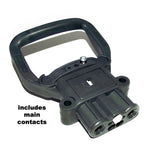 REMA BATTERY CONNECTOR DIN 80, SOCKET with contacts, Fixed Handle, Battery Acid Resistant Housing - OEM NORDIC - Quality Parts Distribution